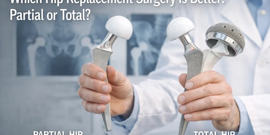 Find Partial vs total hip replacement